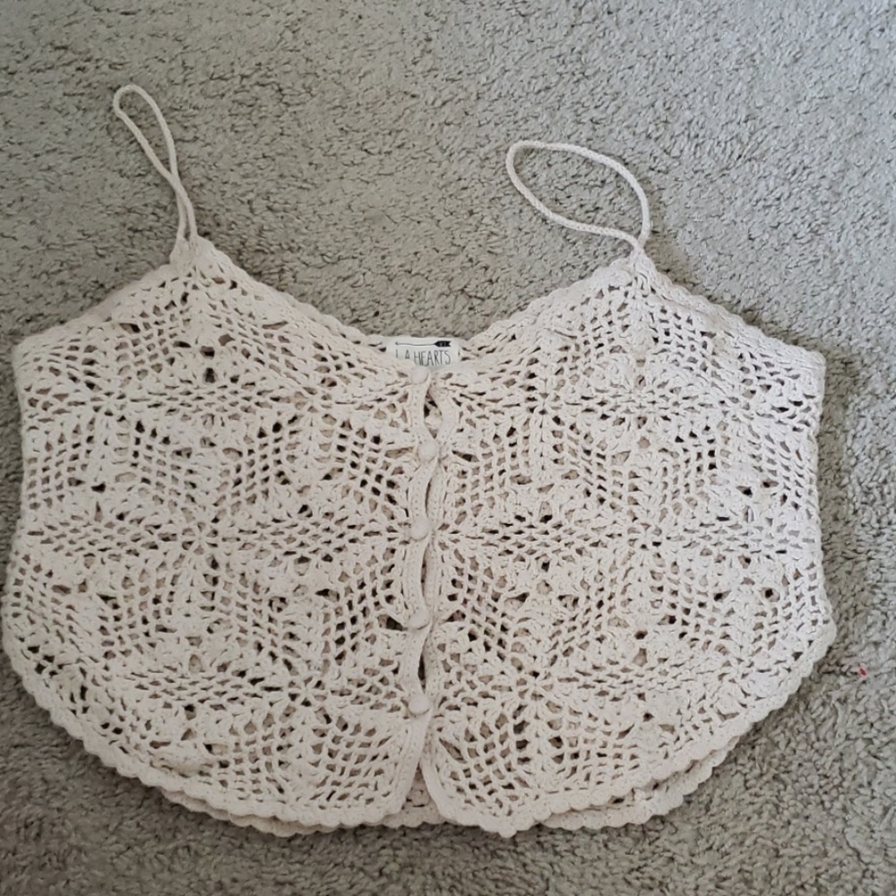 Lace crop top size small